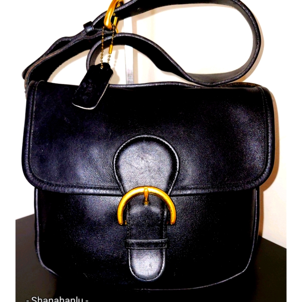 Coach Vintage 4164 Bedford Black Leather Shoulder Bag